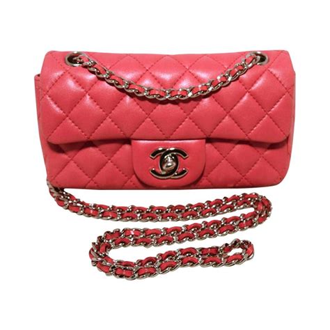 chanel dark pink mini flap bag 23|chanel small flap bag price.